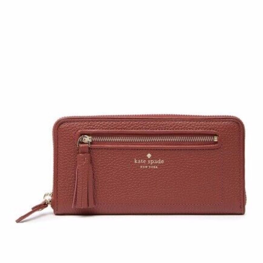 NEW Kate Spade Maroon Chester Street Neda Leather Wallet